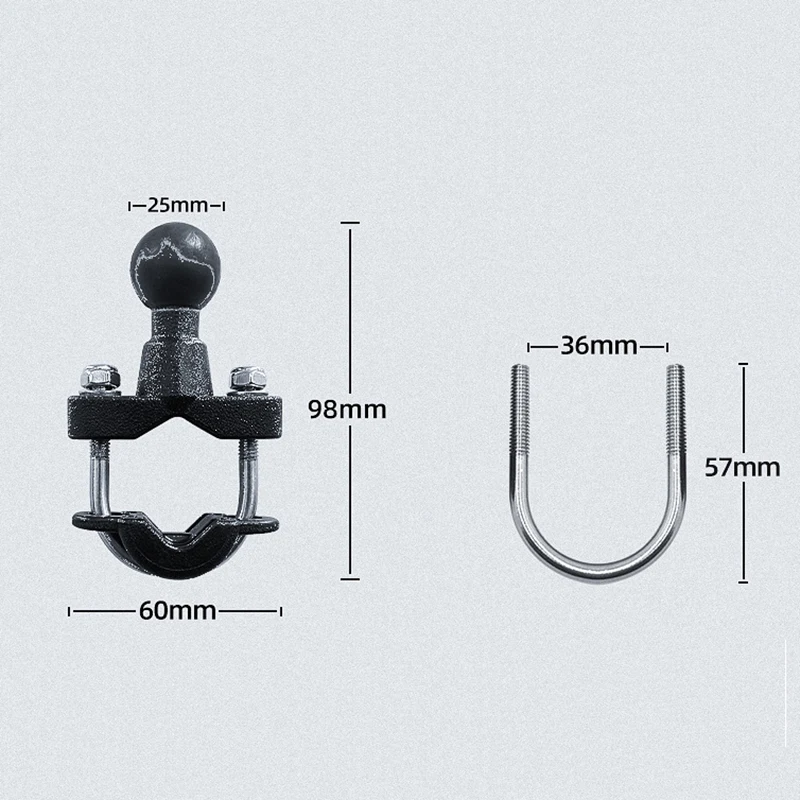1-дюймовое крепление для мотоцикла, 25 мм, шариковая опора для барана для мотоцикла, база на руль велосипеда, держатель для экрана с шариком для мотоцикла