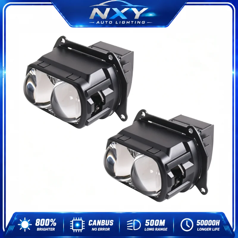 NXY B2 140W Bi LED Laser Projector Lens 3.0 Matrix Dual Laser Headlight 5500K Super Bright Auto Diode Lamps Retrofit Tuning