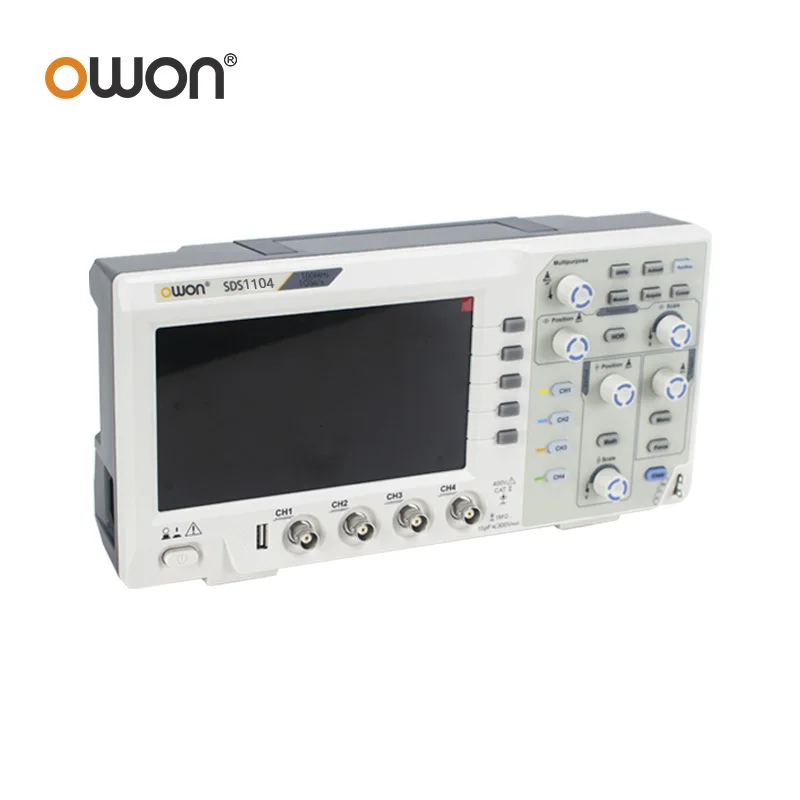 OWON SDS1104 4CH Super Economical Digital Oscilloscope 100MHz 1GS/s 7 inch High Resolution LCD SCPI and LabVIEW Supported