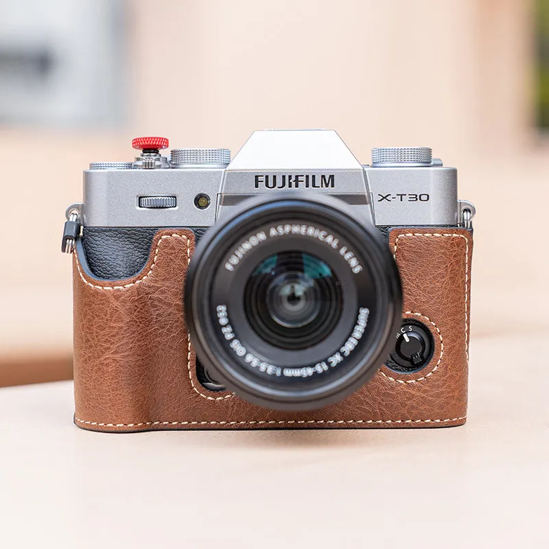 Camera bag suitable for Fujifilm XT30iii/XT30ii/xt30/xt20/xt10 camera protective case leather case base strap accessories