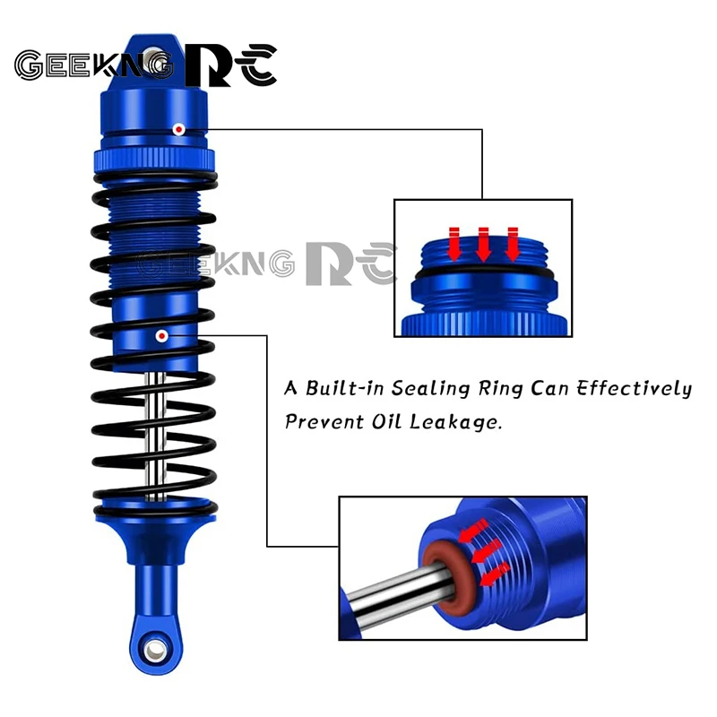 Volledig Metalen Schokdemper Voor En Achter Voor Traxxas Slash 4X4 Vxl 2wd Rustler Stormloop Hoss 1/10 Rc Auto Upgrades Onderdelen