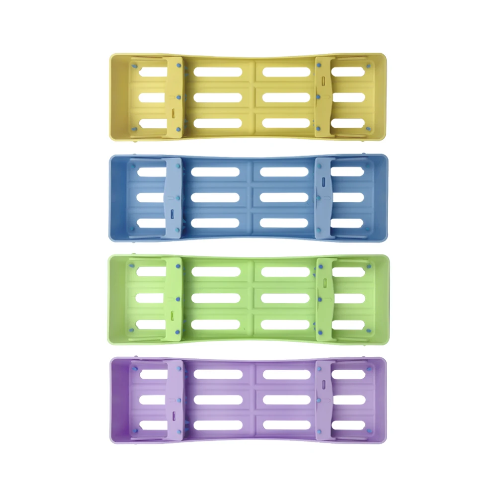 1pcs 3 Holes Autoclavable Plastic Disinfection Tray Box Dental Instruments Sterilization Tray Rack Holder Plate Dentistry Tools