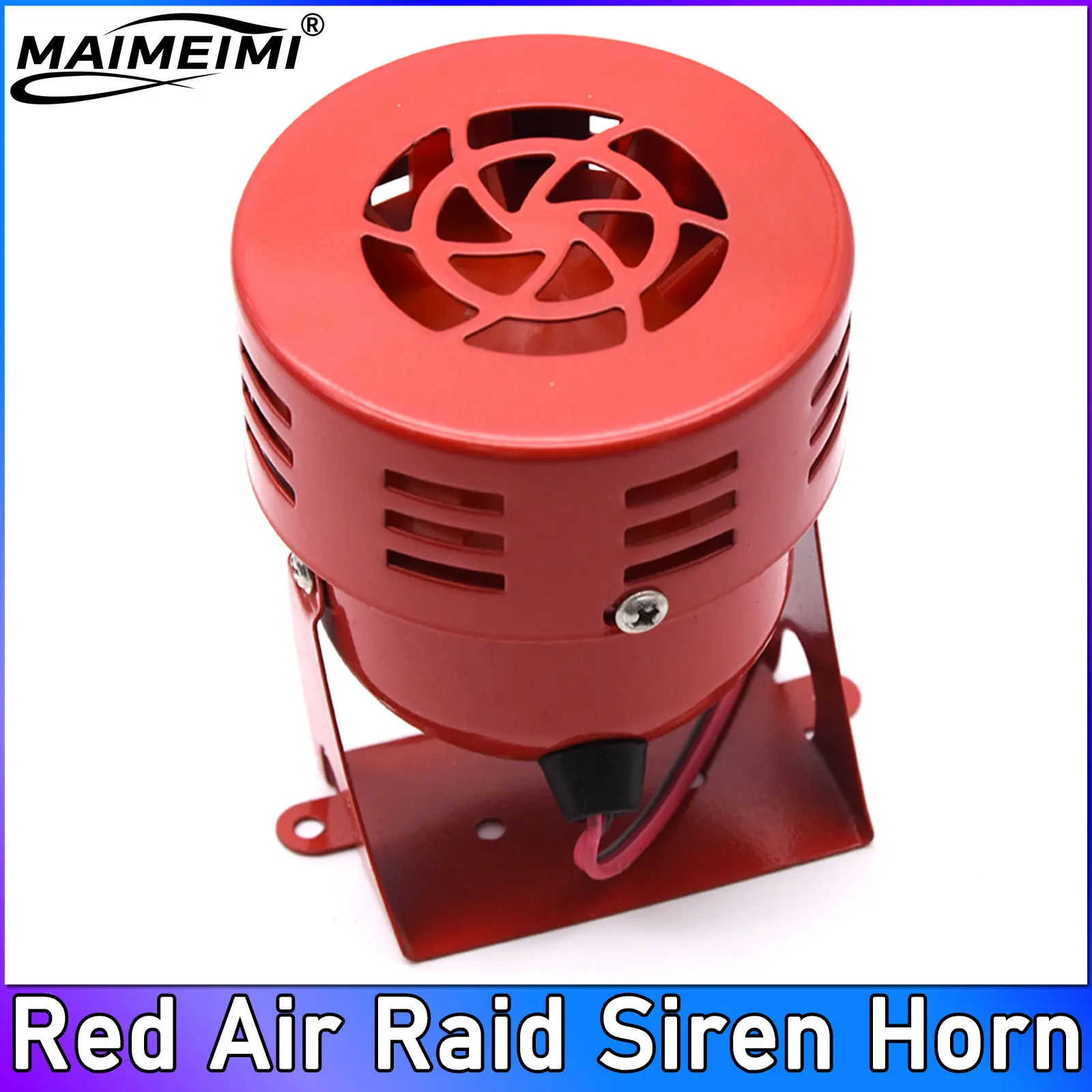 12V Sirenenhorn Mini 110dB Rote Luftschutzsirene Lautsprecher Alarm Auto LKW Sound Elektrisch Angetriebene Druckluft-Hupe Laut – Detail 1
