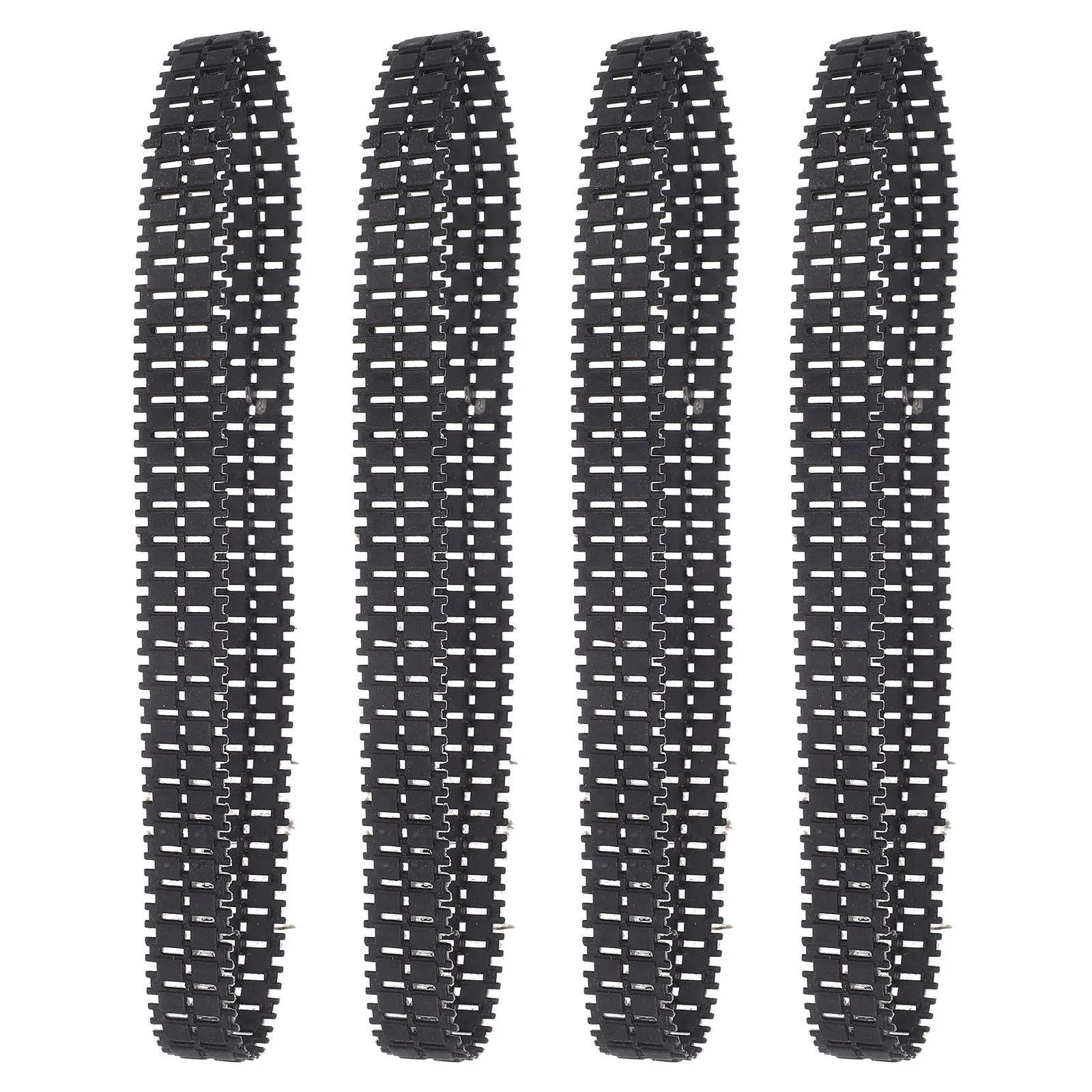 

4Pcs Rubber Tank Tracks Replacement for DIY Robot Track Enhances Hands-on Ability and Traction Rubber Tank Tracks