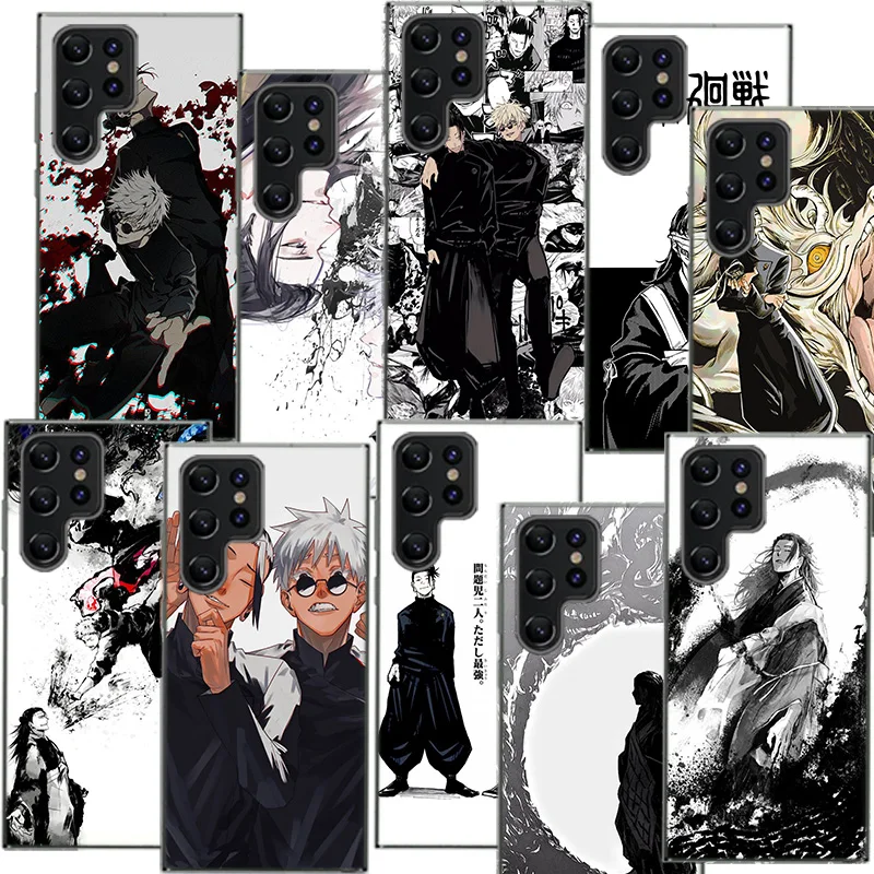 Jujutsu Kaisen Geto Suguru Print Clear Phone Case For Samsung Galaxy S21 S20 S23 FE S24 S22 Ultra Capa S10 S9 S8 Plus S10E Cover