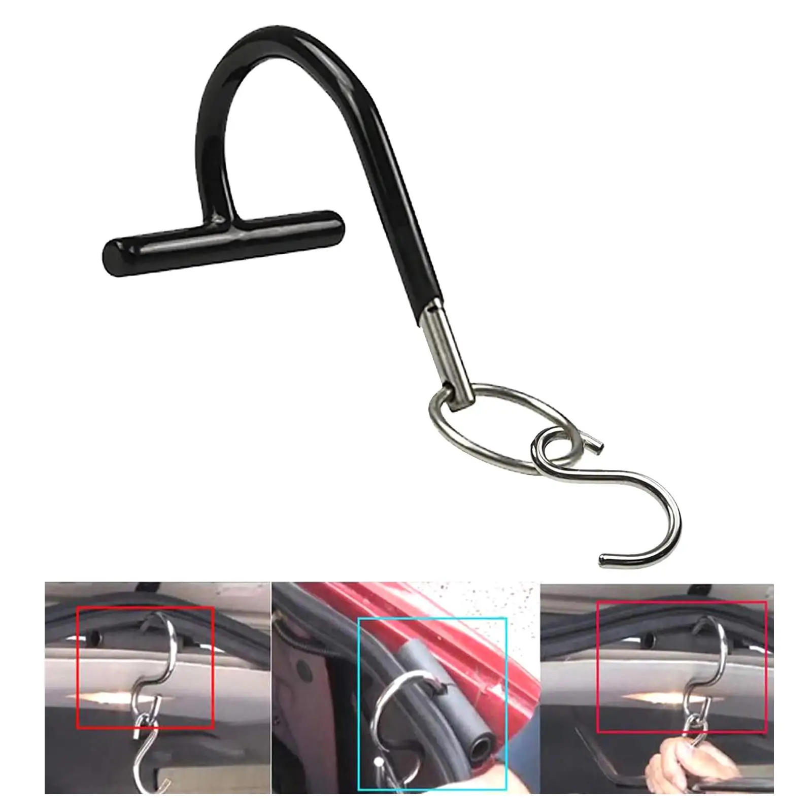 1PC Hail Rod Hanger W/ S Hook Accs แบบพกพา Paintless หักเครื่องมือกําจัดสําหรับรถยนต์