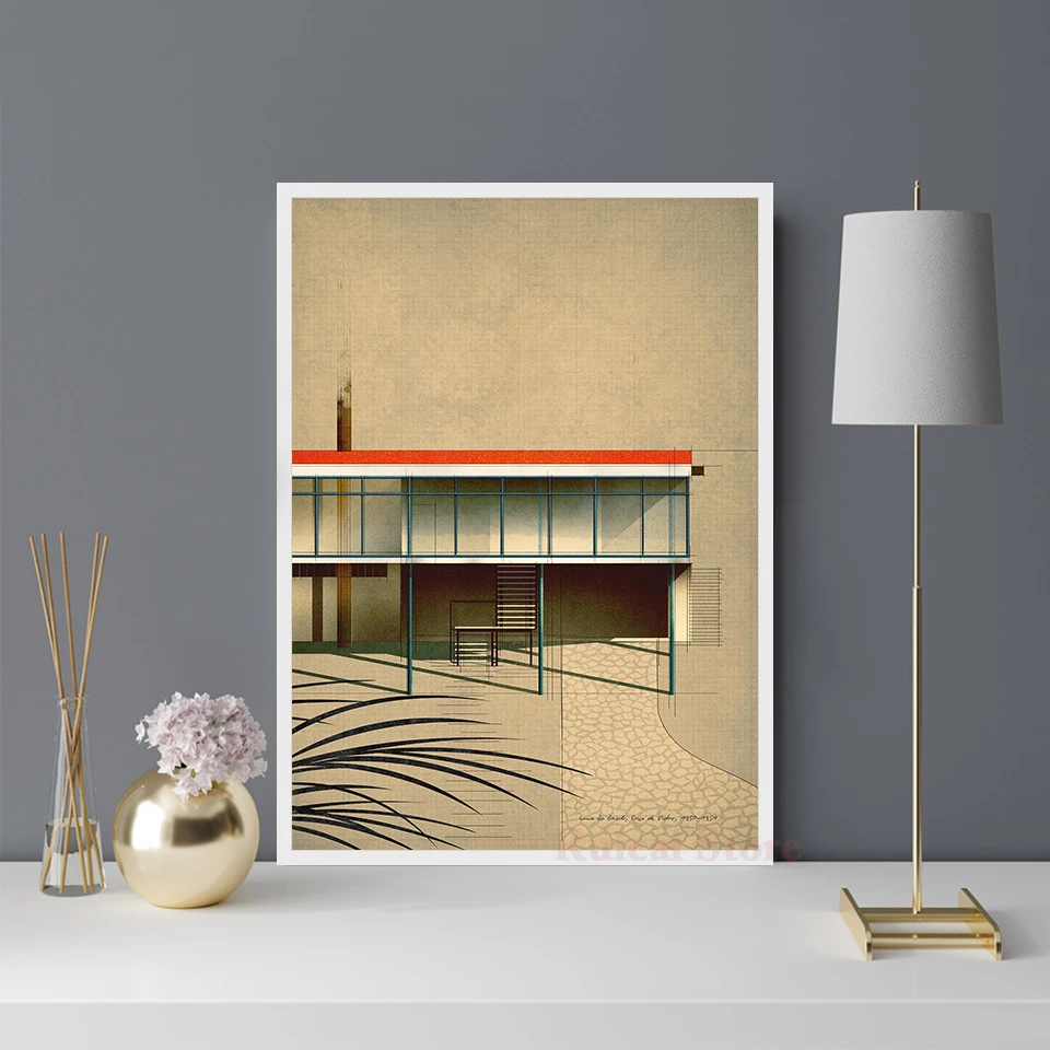 لينا بو باردي، كازا دي فيدرو ملصق قماش الفن غرفة طلاء جدران ديكور المنزل