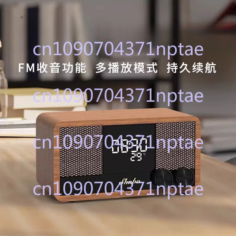 

Деревянный ретро Bluetooth-динамик, классический домашний FM-радио, будильник, стерео