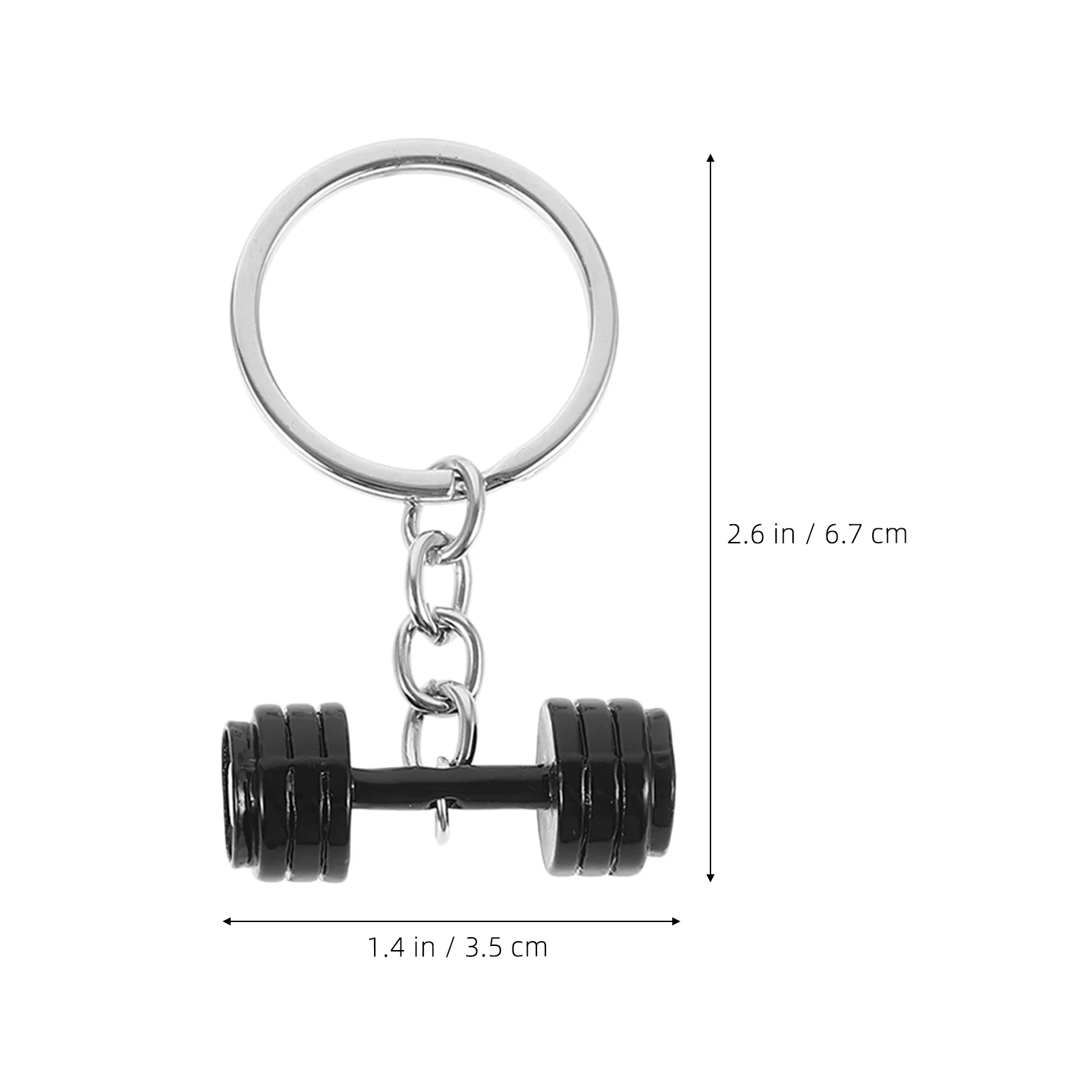 3 Pcs Dumbbel Key Chain Father Rings Dumbbell Chains Ferroalloy Dumbells Bag Hanging Decors