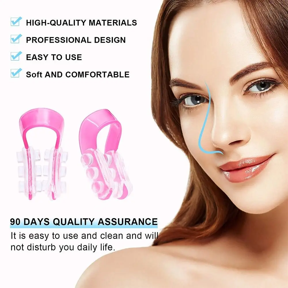 Pink Nose Clip Beautiful Nose Beauty Plastic Nose Pads U Type Nose Correction Device