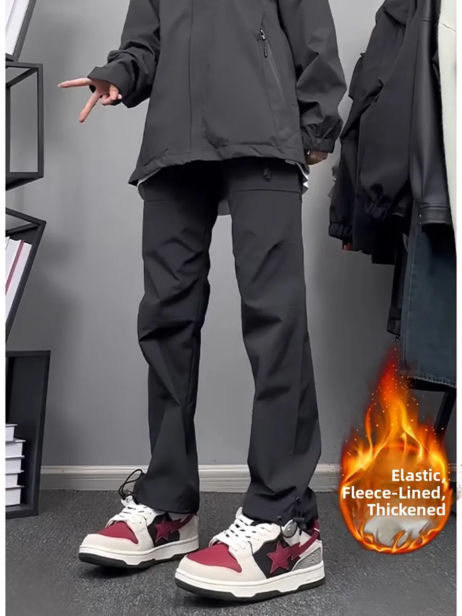 

Мужские зимние водонепроницаемые функциональные брюки для походов с флисовой подкладкой, устойчивые к истиранию, профессиональные американские штаны для активного отдыха