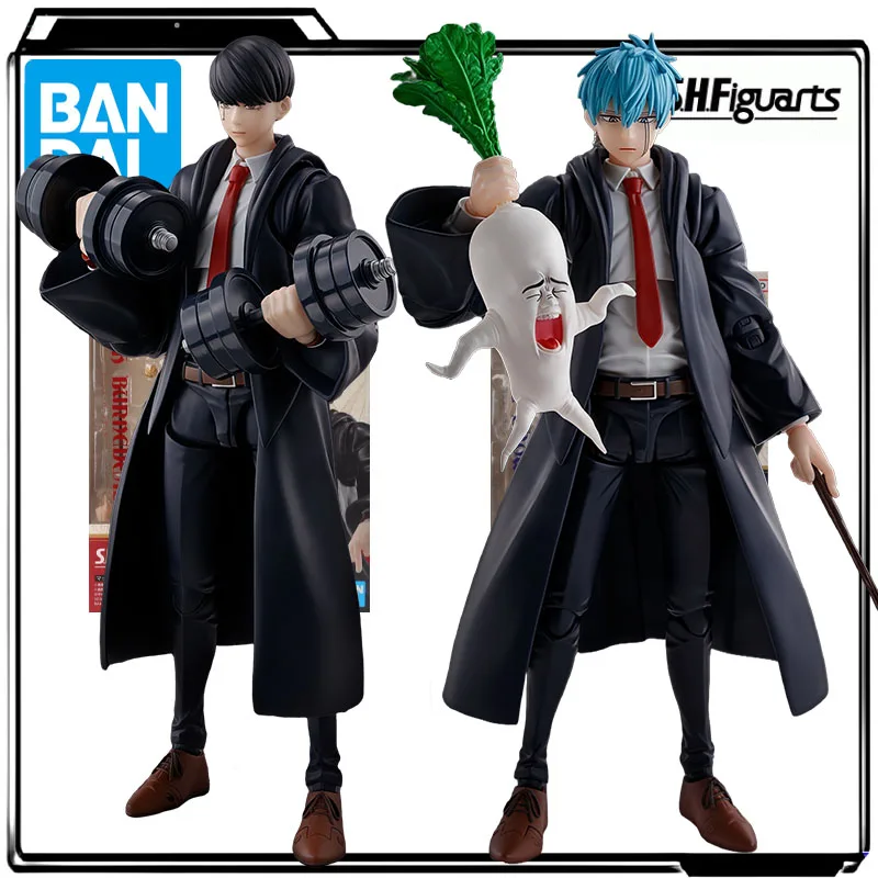 반다이 정품 S.H.Figuarts 애니메이션 피규어 매쉬 Burnedead & 랜스 크라운 액션 피규어 소년을위한 장난감 어린이 선물 Collectible Model