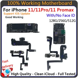 A+ Wokring 100% Board For iPhone 11&11 pro&11 Pro Max Motherboard With Face ID Unlocked Logic IOS Clean Free iCloud Tested chips