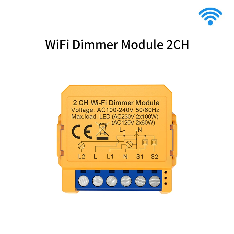 AVATTO WiFi/ZigBee 1/2 Gang Dimmer-Lichtschaltermodul, intelligentes Dimmer-Schaltermodul, APP-Fernbedienung für Tuya Alexa Google Home