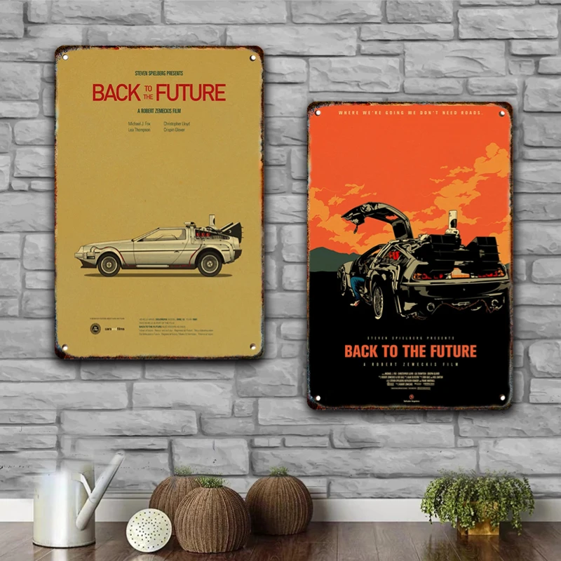 Classic Movie Back To The Future Tin Painting Metal Signage Old-Fashioned Posters Home Living Room Theater Garage Club Art Decor