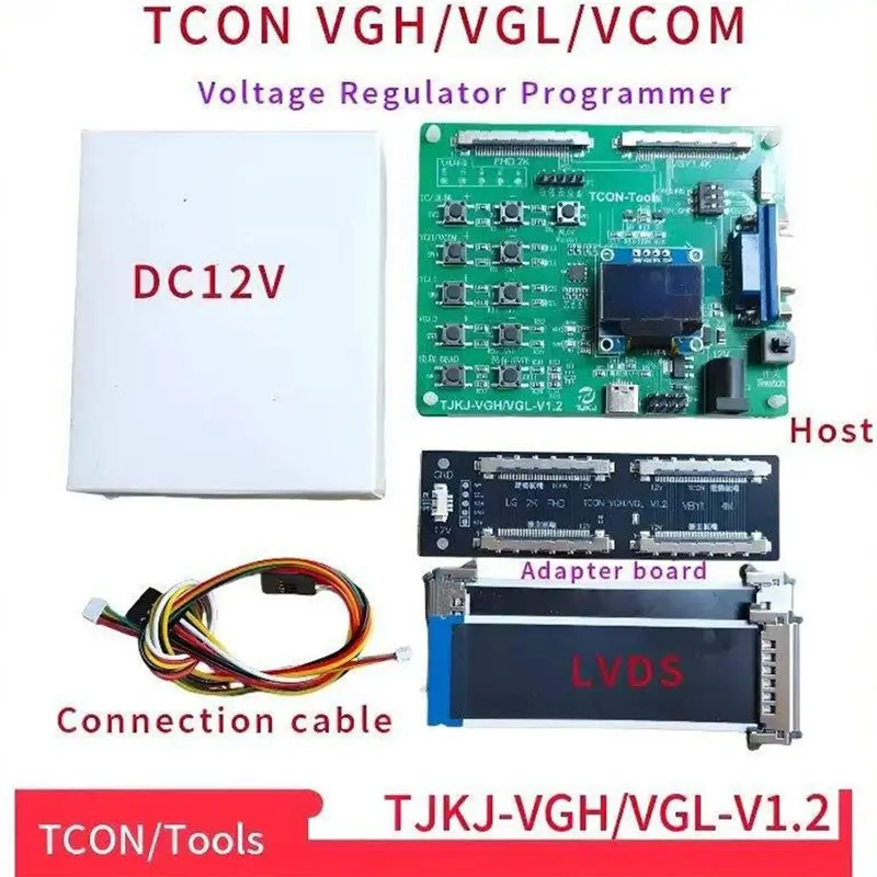 Tcon Vgh Vgl LVDS Vcom Voltage Regulation Logic Board Tool For LED For TV Screen Maintenance And Debugging Programmer
