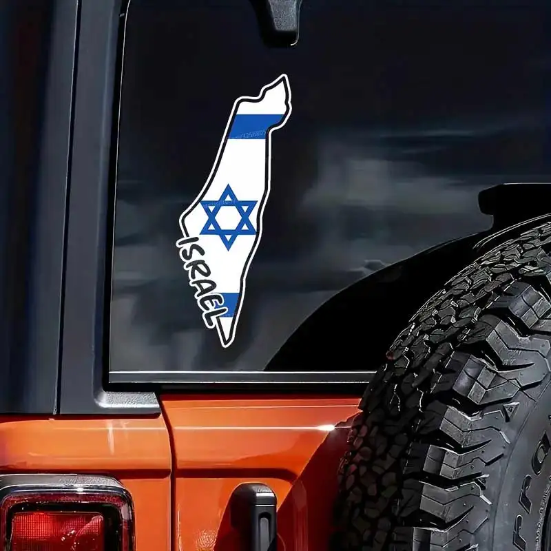 Israel Flag Stickers, Waterproof Car Bicycle Helmets, Racing Refrigerator, Motorcycle, Bumper, Window, Van, Laptop Decals Y408