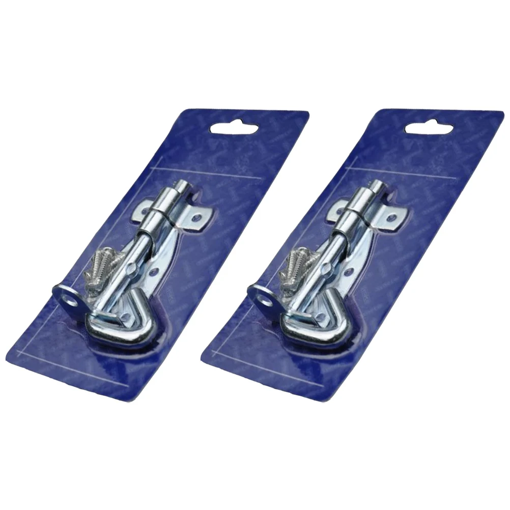 

Carbon Steel 2 Sets Heavy Duty Sliding Gate Door Safety Safety Lock Bolt Hardware Sliding Door Lock Garage Garden