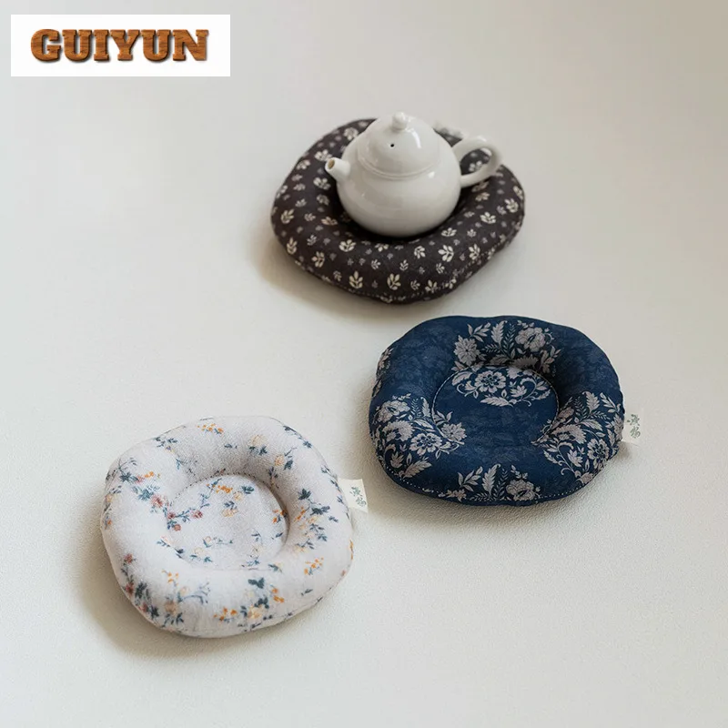 Handmade Fabric Pot Bearing Holder Ancient Dry Brew Table Tea Tray Household Green Tea Tea Ceremony Supplies Craft Supplies Gift