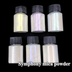 Pigment nacré pour ongles, 600 mailles, poudre brillante, symphonie, sirène, Mica, ombre à paupières, savon, colorant, peinture de voiture, caméléon, poudre chromée