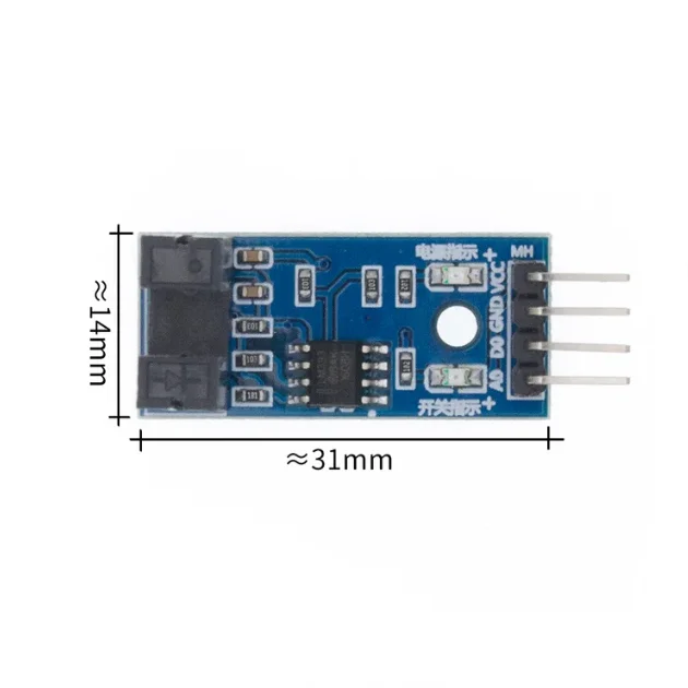 Speed Sensor Counter Motor Test Slot Optocoupler Module DC3.3V-5V