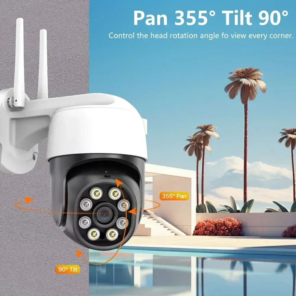 5MP PTZ IP Camera Human Detection CCTV Camera Smart Life Home Outdoor Color Night Vision Audio Wifi Surveillance Camera Tuya APP