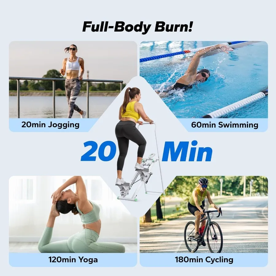 أداة سلالم للتمرين في صالة الألعاب الرياضية المنزلية إصدار جديد من Stairmaster لتمرين كامل الجسم مدمج قابل للطي متسلق الدرج مع S ممتد #5