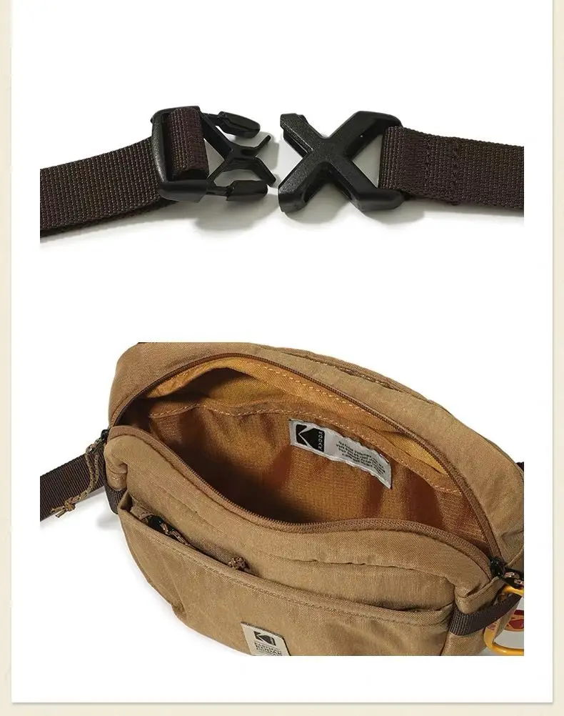 KODAK Retro Casual Kontrastfarbene Outdoor-Umhängetasche mit mehreren Taschen – Detail 12