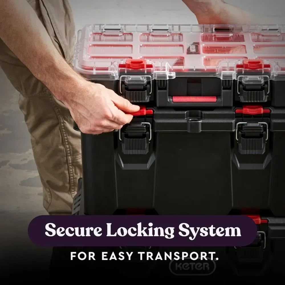 Kotak Peralatan, Penyimpanan dan Organisasi Peralatan Bergerak, Sistem Kotak Peralatan Modular Resin 3 Bagian, Kotak Peralatan