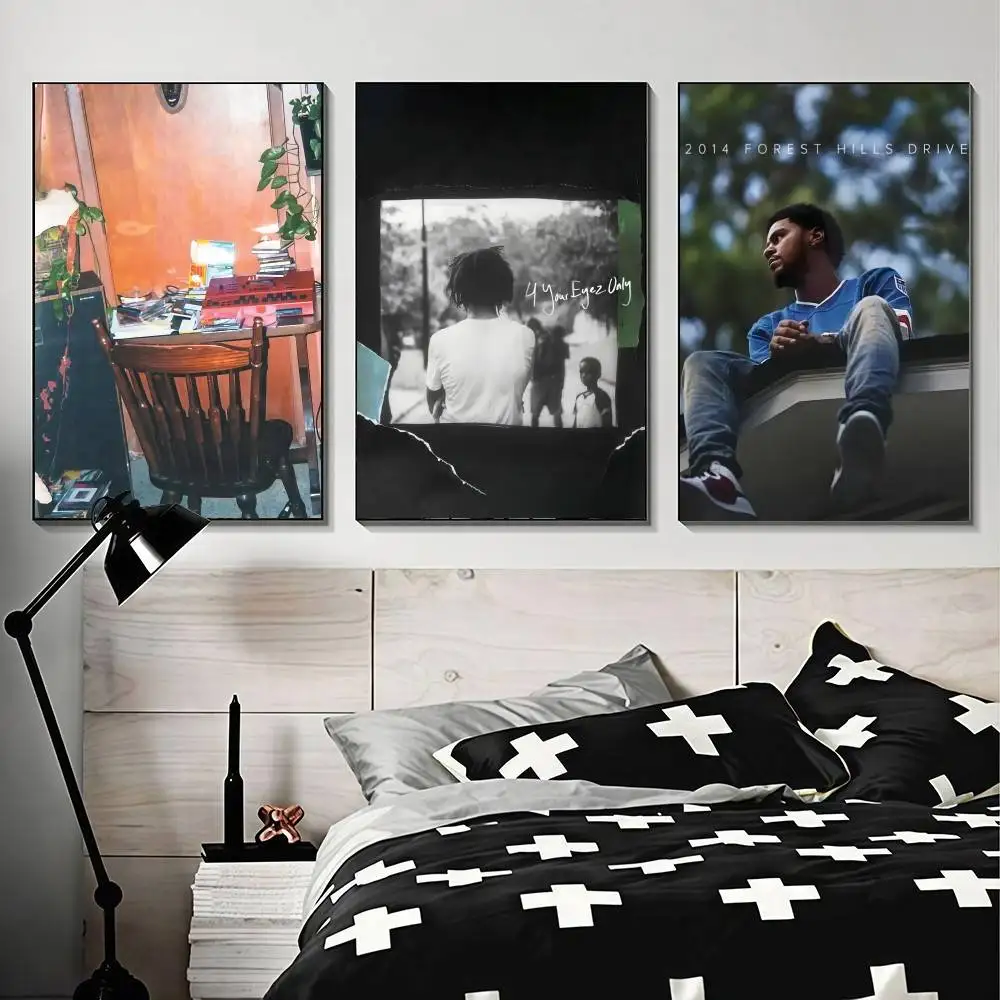 J.Cole The Fall-Off album Sleek and sophisticated poster sticker, perfect for living rooms, bedrooms, hallways, pubs, bistros