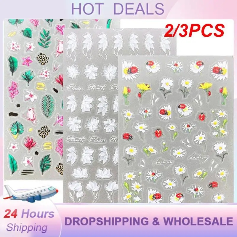 2/3PCS Nail Stickers Durable And Sturdy Vibrant 3d Design 8g Irresistible Nail Stickers Rich And Colorful