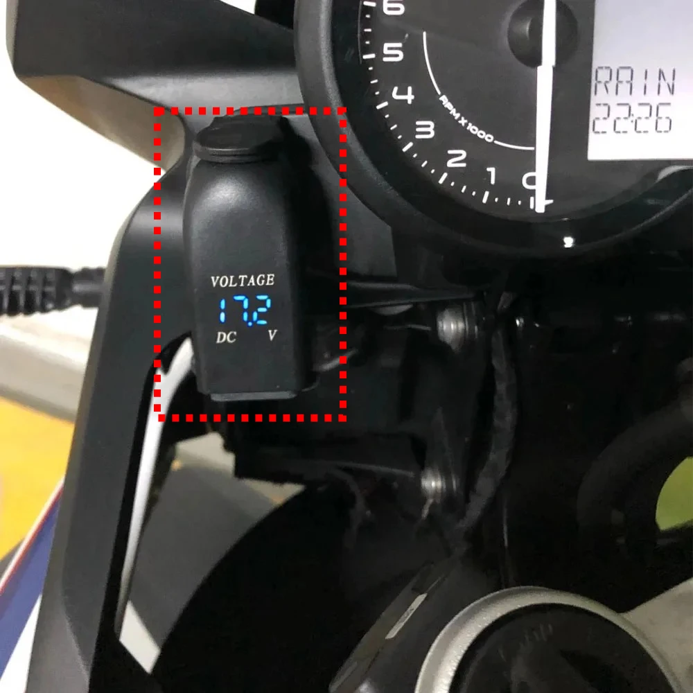 Motorcycle Dual USB Socket Charger Adapter Accessories For BMW R1200RT F850GS F700GS F800 GS/ST R1300GS ADV R12 R1200GS R1250GS