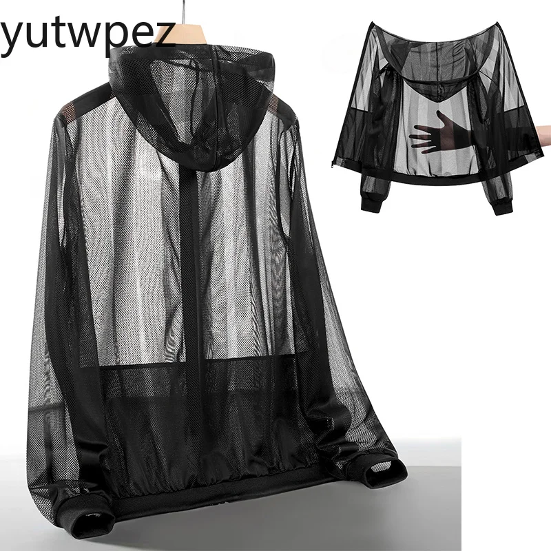 Summer UPF50+ UV Sun Protection Skin Coats Men's Ultra-Light Outdoor Hiking Camping Hooded Outwear Breathable Casual Jackets