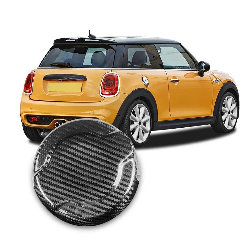 For MINI COOPER R56 R55 R57 F55 F56 F57 2024 2023 Accessories Decoration Carbon Fiber Car Fuel Tank Sticker Cap Protector Black