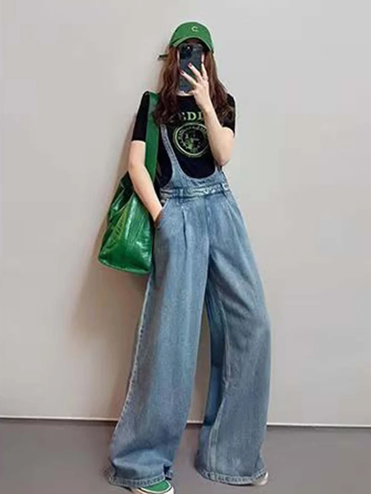 American Style Hot Girl Heavy Industry Design Hot Diamond Splicing Jeans Retro Loose Floor Pants