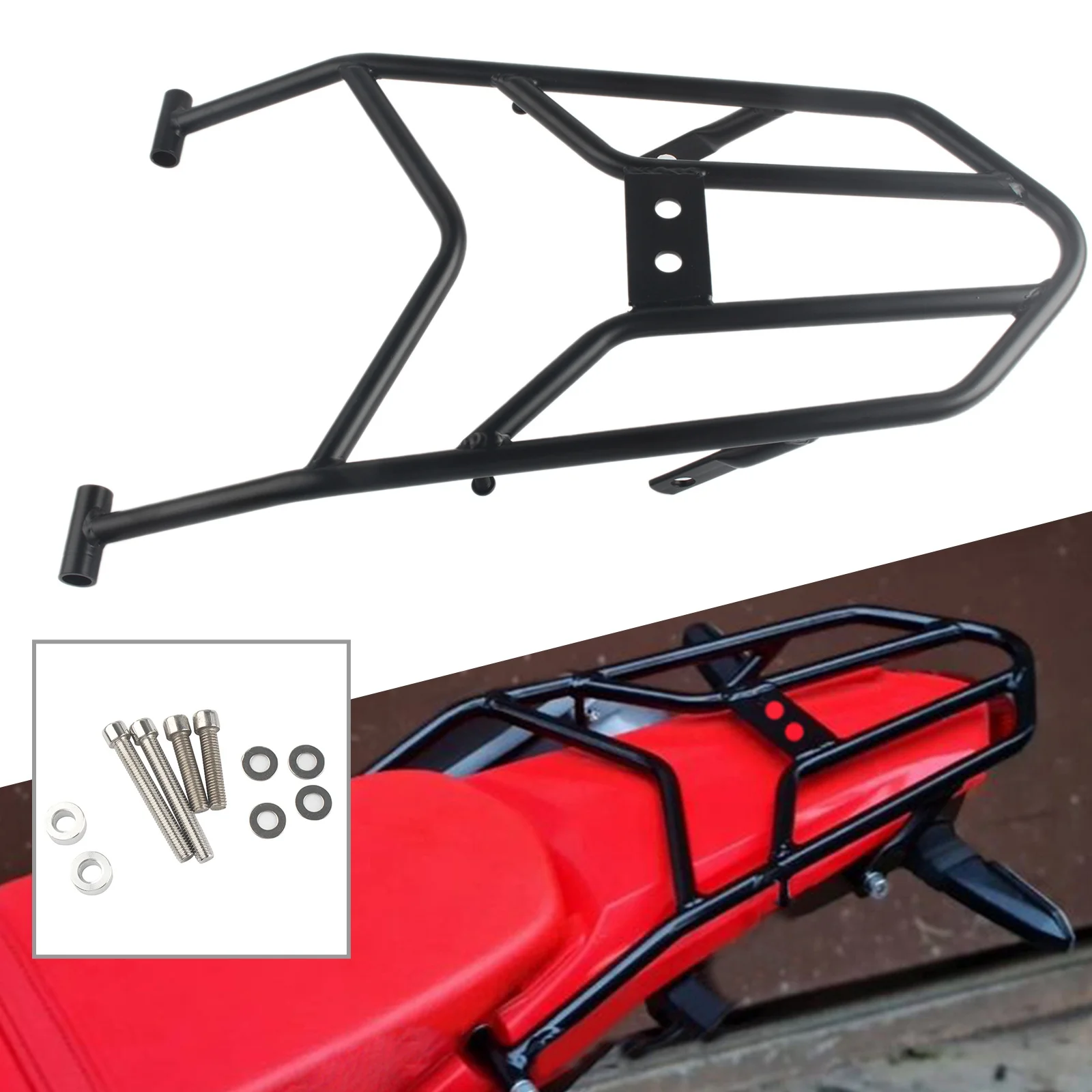 Motorcycle Sissy Bar Luggage Rack Rear Cargo Support Holder Bracket For HONDA CRF300L CRF300 Rally CRF250L Rally 2021-2022