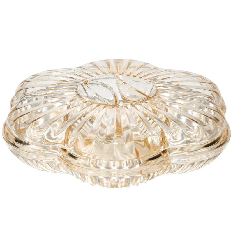 

Dried Fruit Box Grid with Lid Home Acrylic Candy Snack Living Room Plate