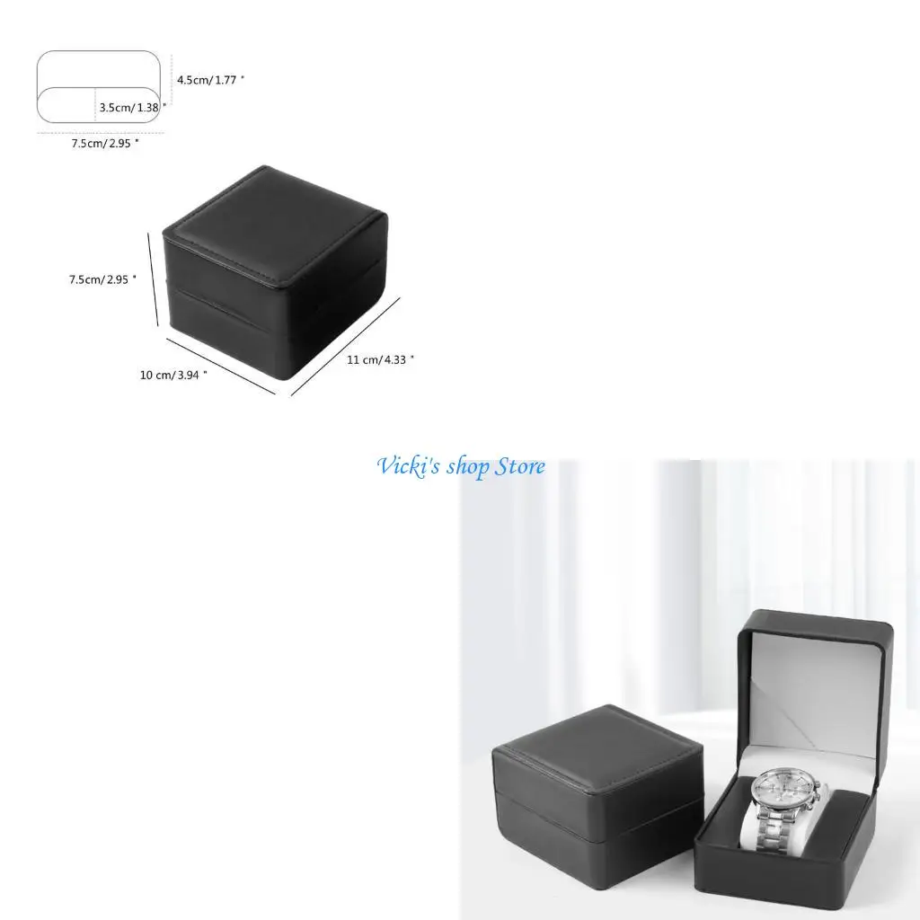 

Стильный чехол для часов из искусственной кожи, портативный водонепроницаемый ящик для хранения аксессуаров