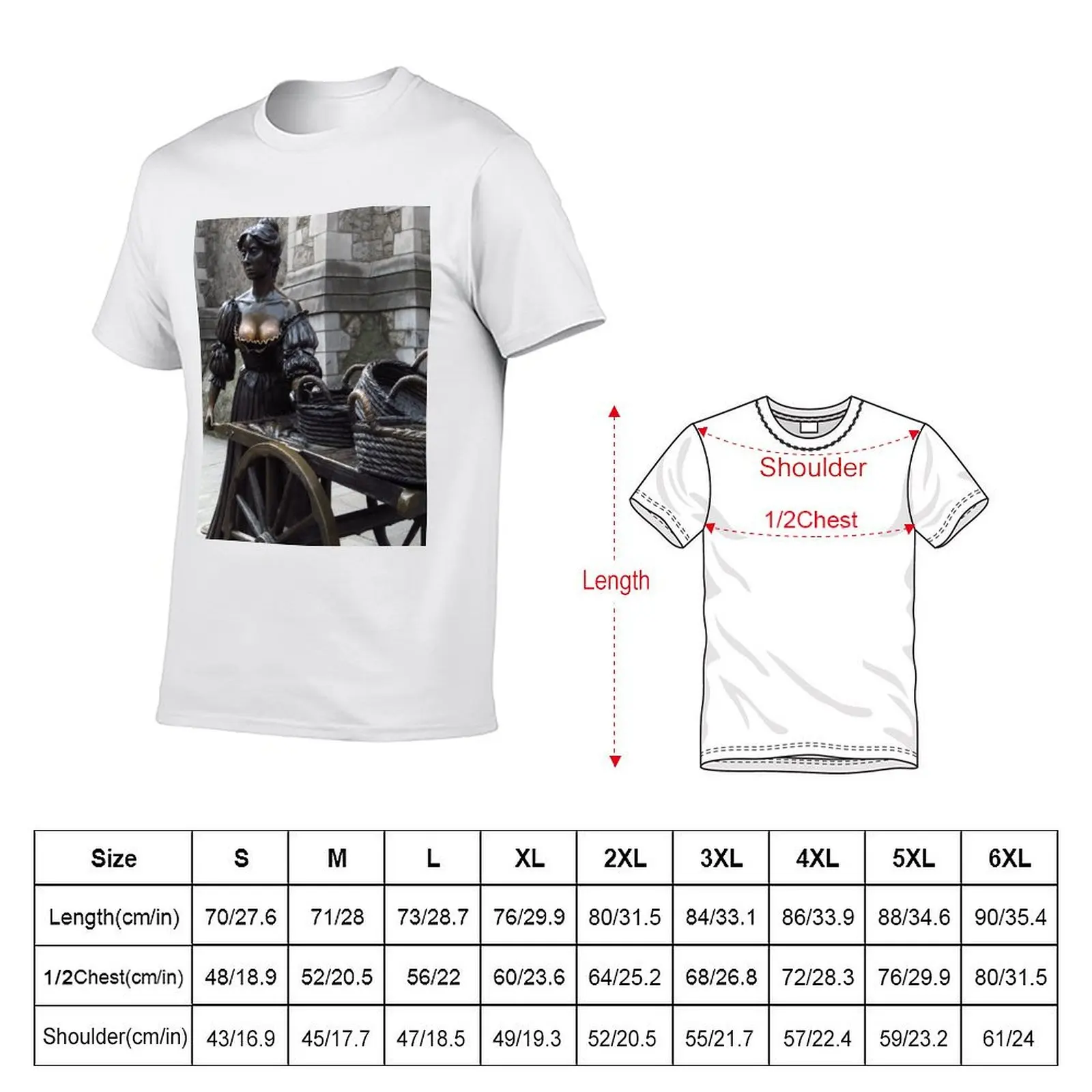 Molly Malone Statue, Suffolk Street, Dublin T-Shirt cute clothes Funny t-shirts plain white t shirts men