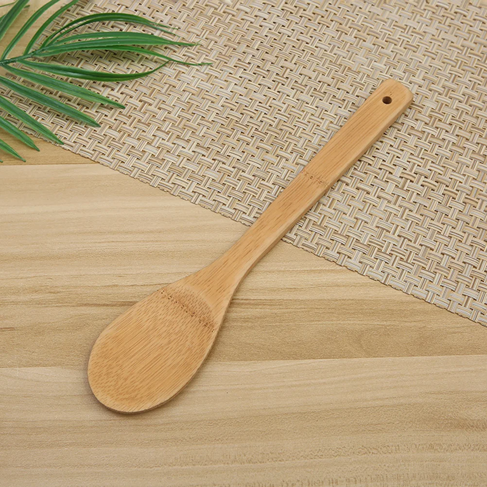 

5 PCS Wooden Salad Spoon Set Fork Kitchen Spatula Cooking Utensils Bamboo Rice Spoons