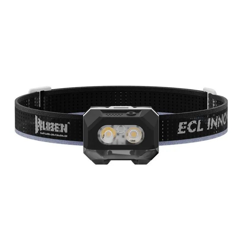 WUBEN H4 koplamp 800 lumen waterdichte koplamp met rood licht nachtzichtfunctie voor EDC buiten kamperen wandelen hardlopen