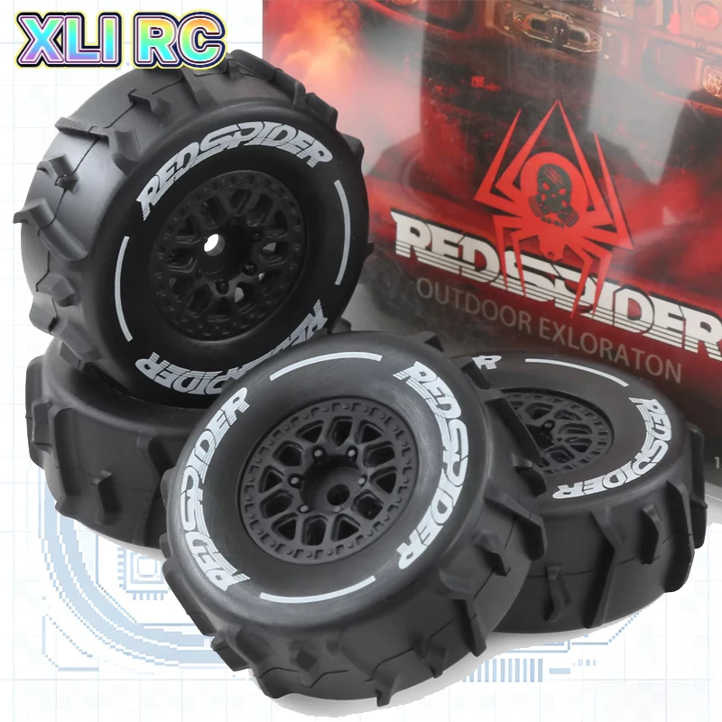 4Pcs RC Snow Sand Paddle Tires 12mm Hex for WLtoys 144001 HBX 16889 16890 Off-Road Buggy Upgrade