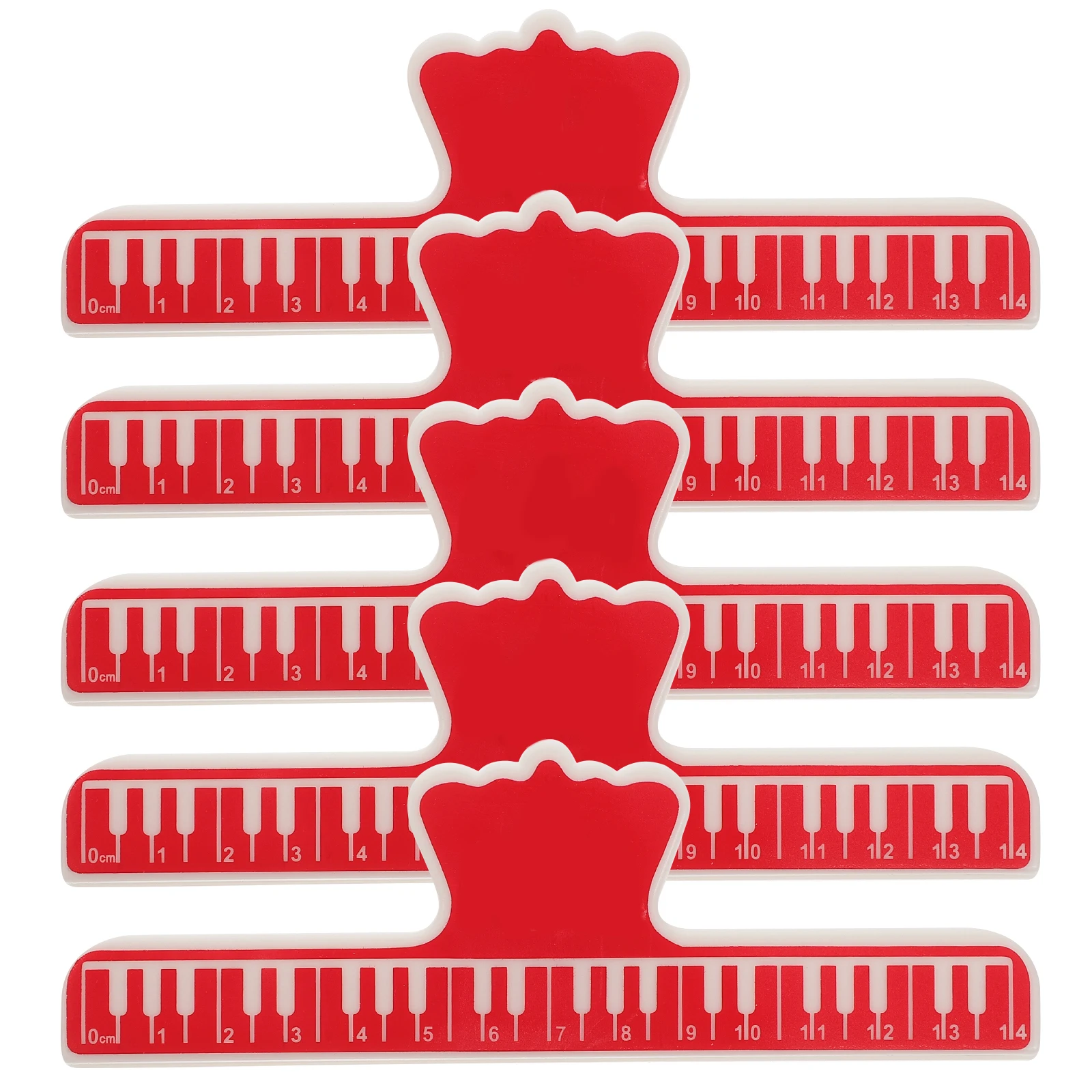 

5 Pcs Book Page Clip Stand Holder Portable Musical Paper Clips Red