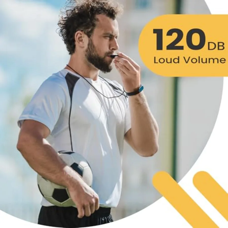 2 Buah Peluit Olahraga dengan Tali Peluit Suara Jernih dan Keras Ideal untuk Pelatih Wasit Petugas Penggemar Luar Ruangan dan Keluarga