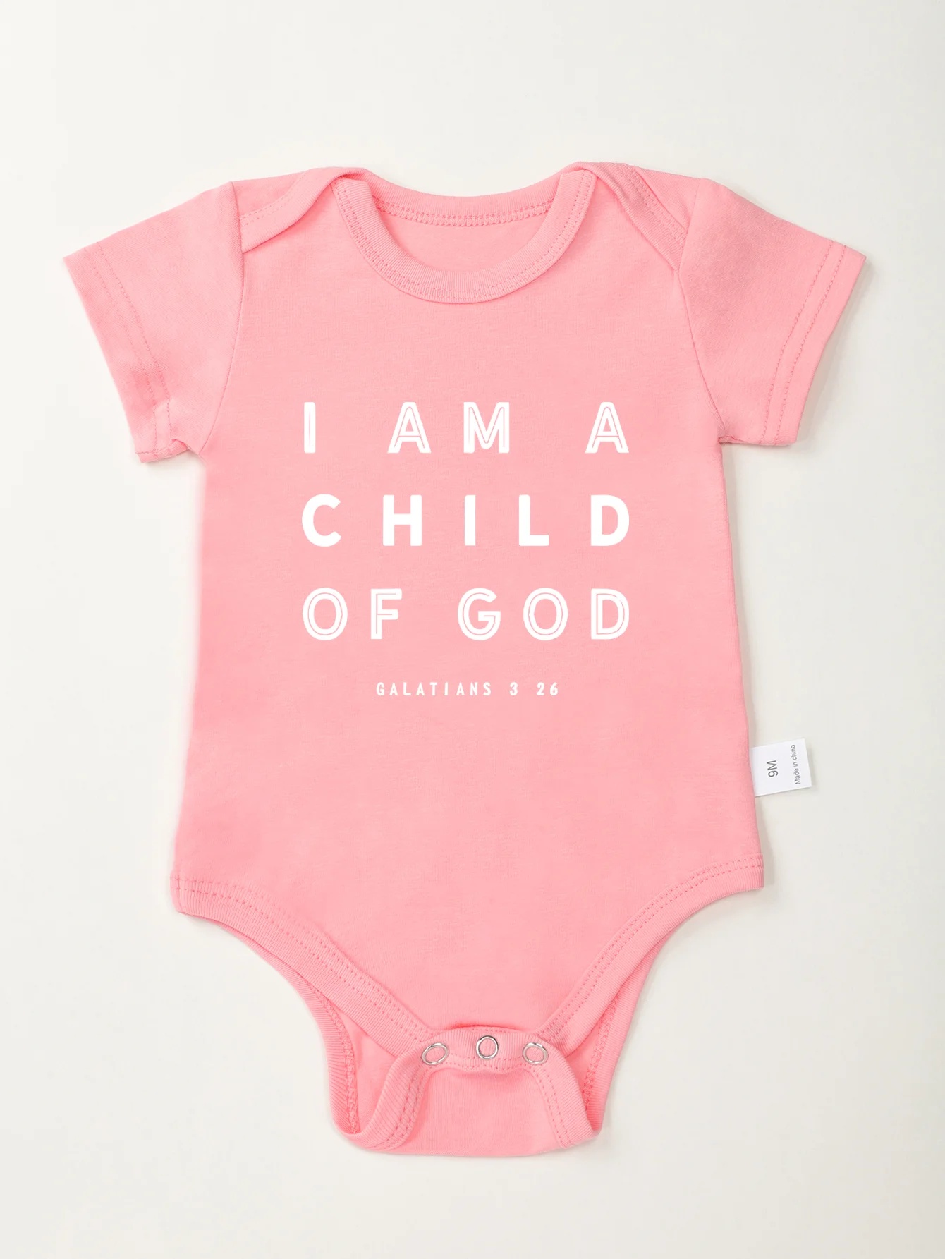 Trendy Clothes Baby Girl Boy Summer Jumpsuit I Am Child of God Printing Exquisite Infant Bodysuit Simple 0-24MSize Short Sleeve