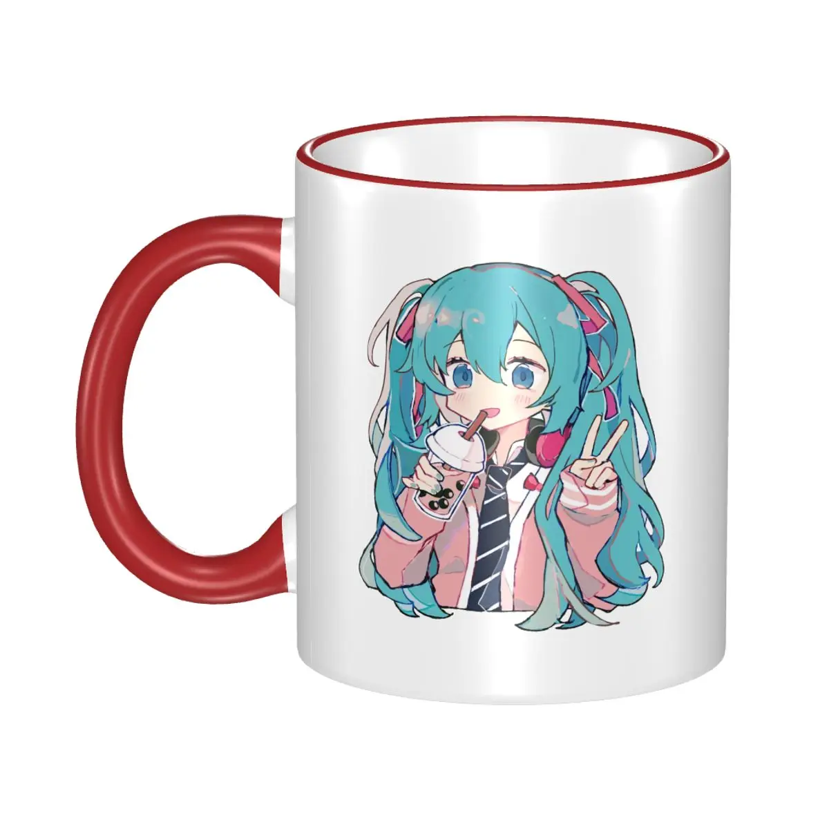 

Boba Tea VOCALOID Merch Coffee Mug Kawaii Hatsune Miku Cup Gift