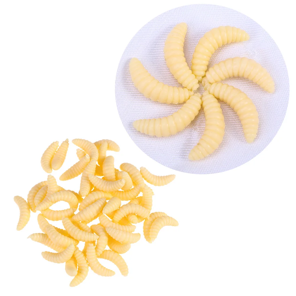 

100 Pcs Bidworm Fake Bait Bionic Artificial for Fishing Soft Lure Insect Bread