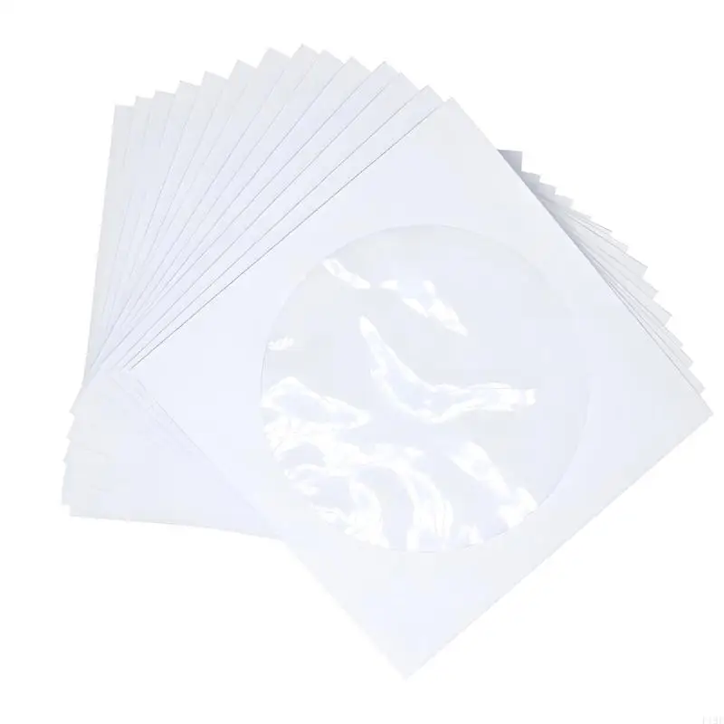 8Cm Small Paper Discs Disc Disc Protective Sleeves Disc Envelopes with Clear Window F19E