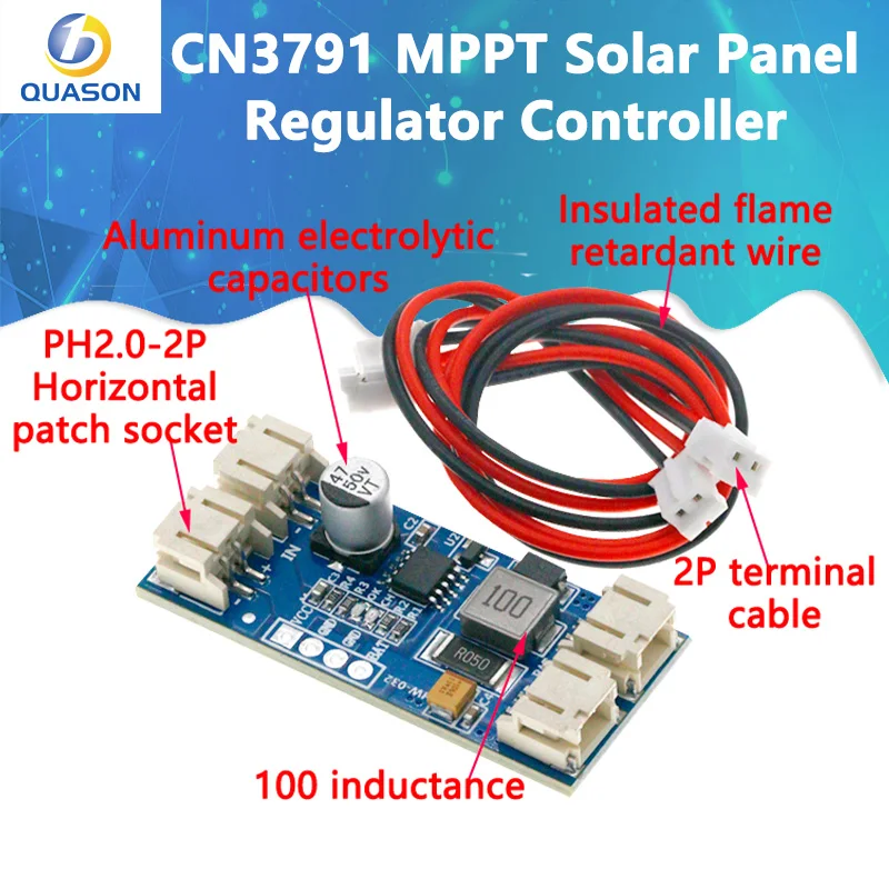 Contrôleur de panneau solaire, 1 cellule, contrôleur de Charge de batterie au Lithium 3.7V 4.2V, CN3791 MPPT