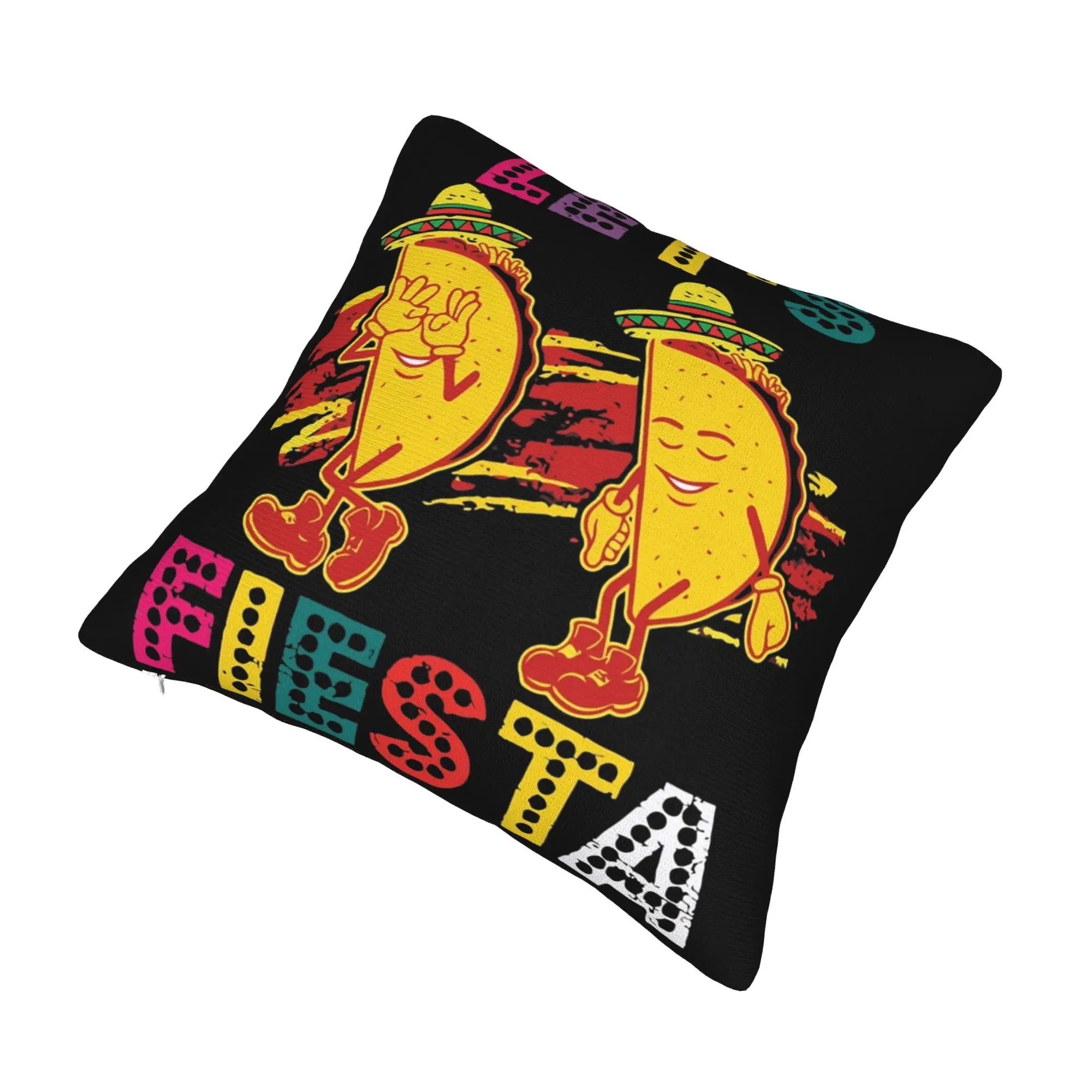 Let's Fiesta Cinco De Mayo  Pillowcase Merch Printed Cushion Cover Decorations  Throw Pillow Case Cover Home Multiple Sizes